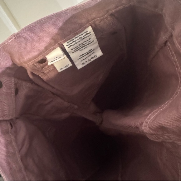 Proenza Schouler White Label Washed Denim Cropped Stovepipe Jeans in Pink - Picture 7 of 13